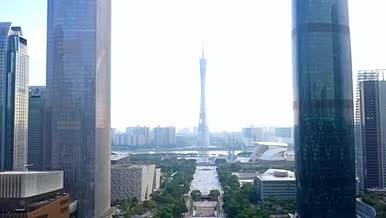 4k航拍广州花城广场广州塔视频的预览图